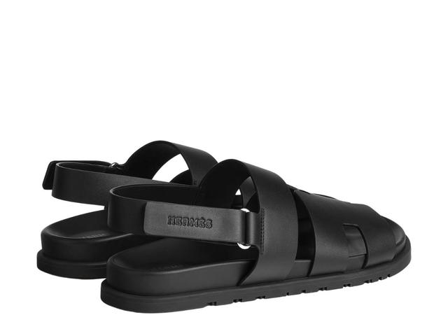 Hermes Hermes Genius Sandal In Calfskin With Anatomical Rubber Sole And Adjustable Strap Noir - view 3