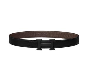 Buy Hermes H Belt Buckle & Reversible Leather Strap 32 MM In Box 135-Togo Calfskin With Noir Matte PVD Plated Metal Noir-Chocolat at Sasom – Authentic and Ready to Ship