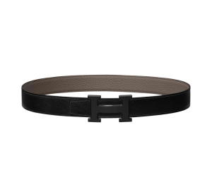 Buy Hermes H Belt Buckle & Reversible Leather Strap 32 MM In Box 135-Togo Calfskin With Noir Matte PVD Plated Metal Noir-Etain at Sasom – Authentic and Ready to Ship