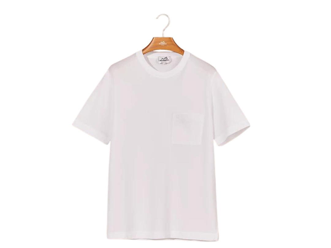 Hermes Hermes H Embroidered T-Shirt Blanc