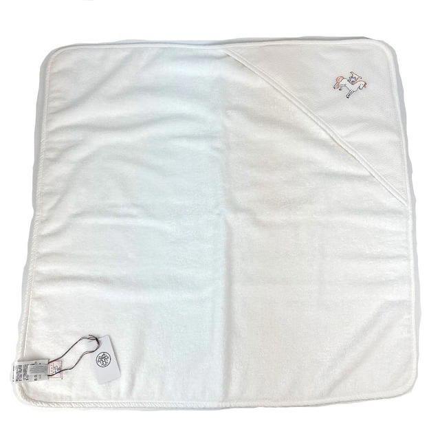 Hermes HERMES H103480M 01 bus wrap cabriol baby bath towel towel cotton White Unused - view 2