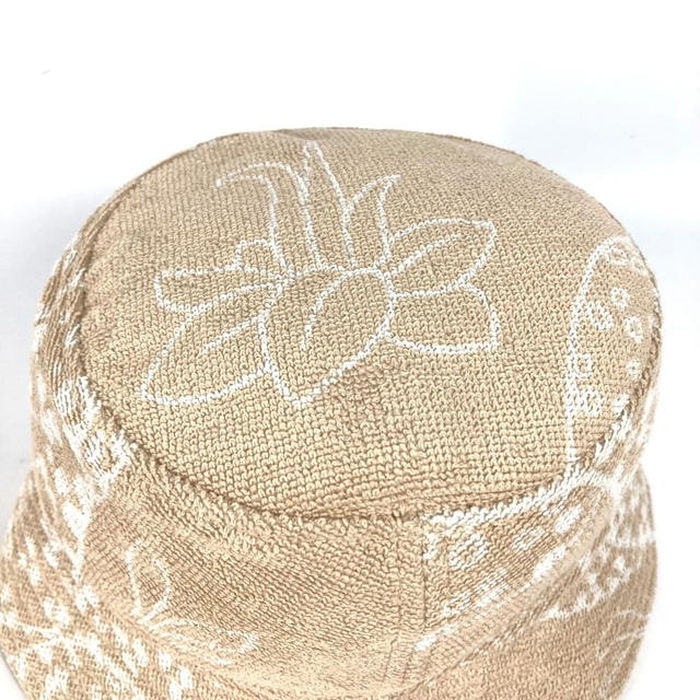 Hermes HERMES H231001N pile Hat Gene bucket hat bob hat cotton Beige/White - view 3