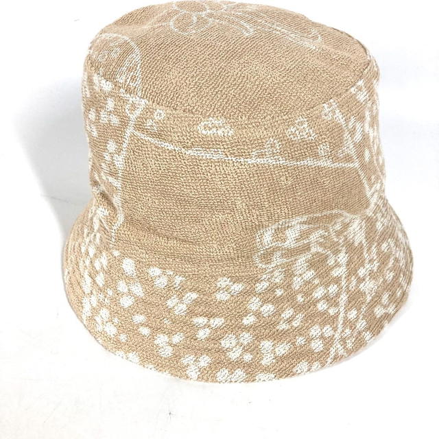 Hermes HERMES H231001N pile Hat Gene bucket hat bob hat cotton Beige/White - view 5