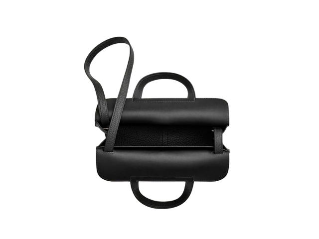 Hermes Hermes Halzan 25 Bag In Clemence Leather With Gold Noir - view 3