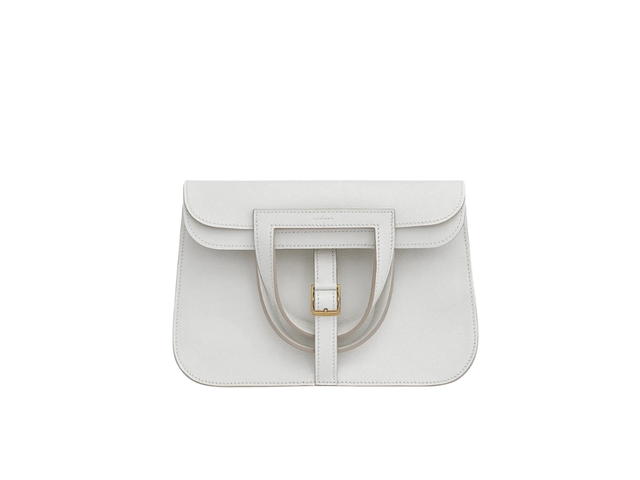 Hermes Hermes Halzan 25 Bag In Evercolor Leather With Gold Blanc - view 1