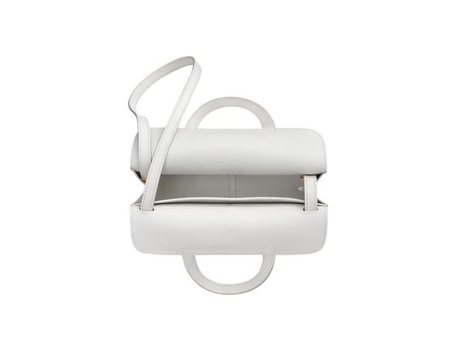 Hermes Hermes Halzan 25 Bag In Evercolor Leather With Gold Blanc - view 2