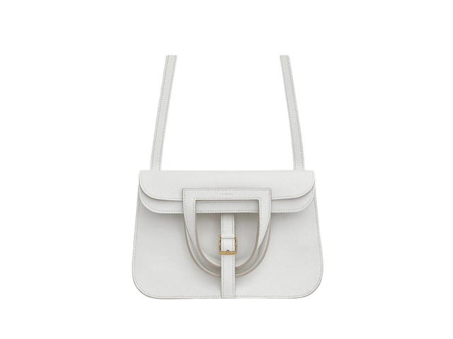 Hermes Hermes Halzan 25 Bag In Evercolor Leather With Gold Blanc - view 3