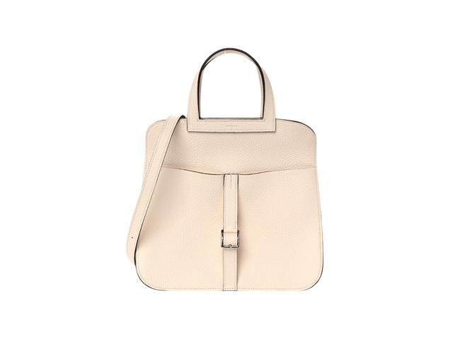 Hermes Hermes Halzan 25 Verso Bag In Clemence Leather With Gold Nata Biscuit - view 2