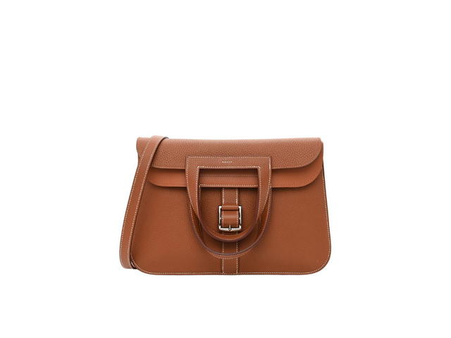 Hermes Hermes Halzan 31 Bag In Clemence Leather With Palladium Hardware Fauve - view 1