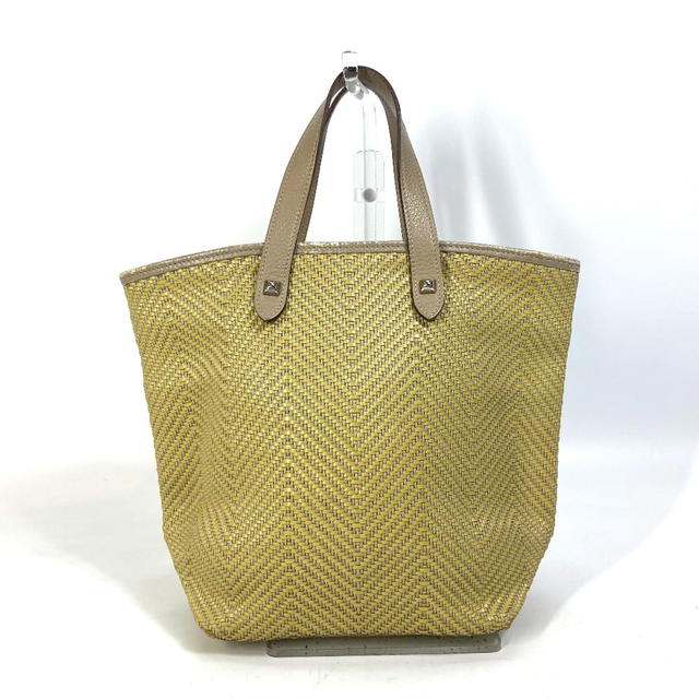 Hermes HERMES Hand Bag Kaba Chennai PM bag studs Tote Bag Yellow Based - view 2