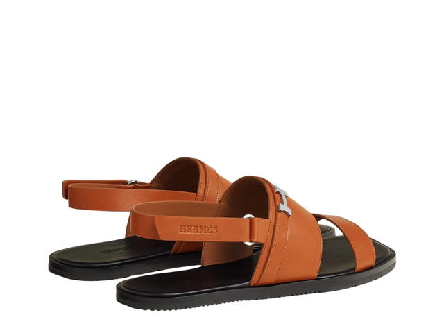 Hermes Hermes Henrio Sandal In Heritage Calfskin With Miniature Palladium-Plated Paris Buckle Naturel H - view 3