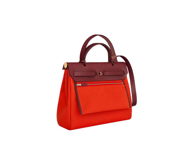 Hermes Hermes Herbag Zip 31 Bag In Retourne and Gold Orange Mecano With Rouge H - view 2