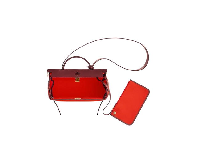 Hermes Hermes Herbag Zip 31 Bag In Retourne and Gold Orange Mecano With Rouge H - view 3