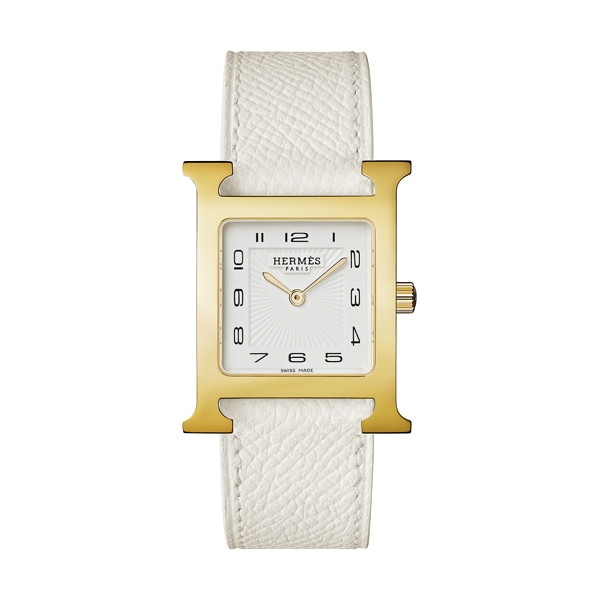 Hermes Hermes Heure H watch, 26 x 26 mm (White)
