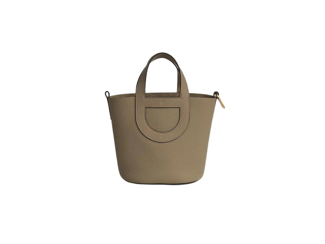 Hermes Hermes In-The-Loop 18 Bag In Taurillon Clemence And Swift Calfskin With Gold-Plated Chaine D'Ancre Closure Toupe