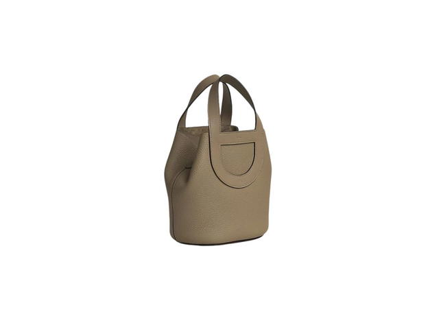 Hermes Hermes In-The-Loop 18 Bag In Taurillon Clemence And Swift Calfskin With Gold-Plated Chaine D'Ancre Closure Toupe - view 2