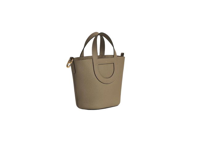 Hermes Hermes In-The-Loop 18 Bag In Taurillon Clemence And Swift Calfskin With Gold-Plated Chaine D'Ancre Closure Toupe - view 3