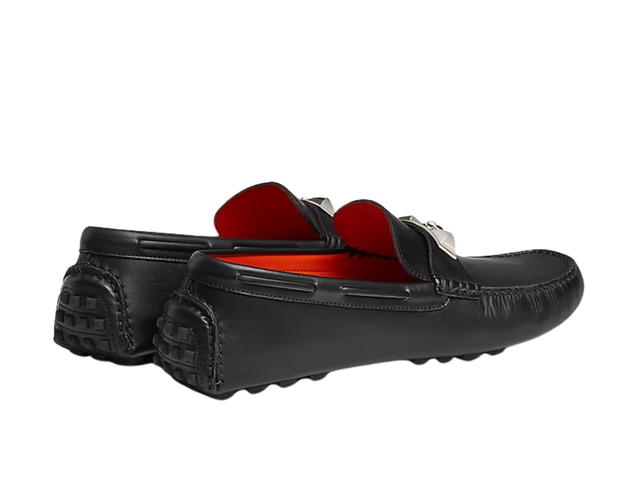 Hermes Hermes Irving Loafer In calfskin Leather With Silver Hardware Noir - view 3