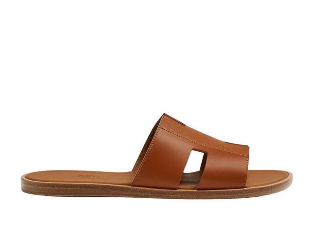 Hermes Hermes Izmir Sandal In Heritage Calfskin And Epsom Heritage Calfskin With Iconic H Cut-Out Natural H - view 1