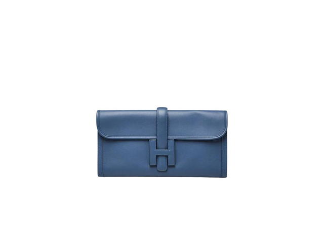 Hermes Hermes Jige Elan 29 Clutch Bag In Swift Calfskin Bleu Agate - view 1