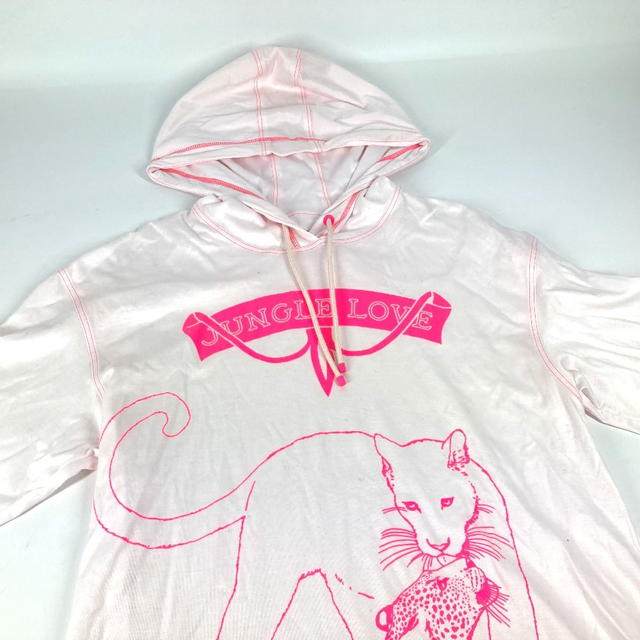 Hermes HERMES Jungle Love Leopard Sweatshirt Dress Hooded Long Sleeve cotton pink - view 4