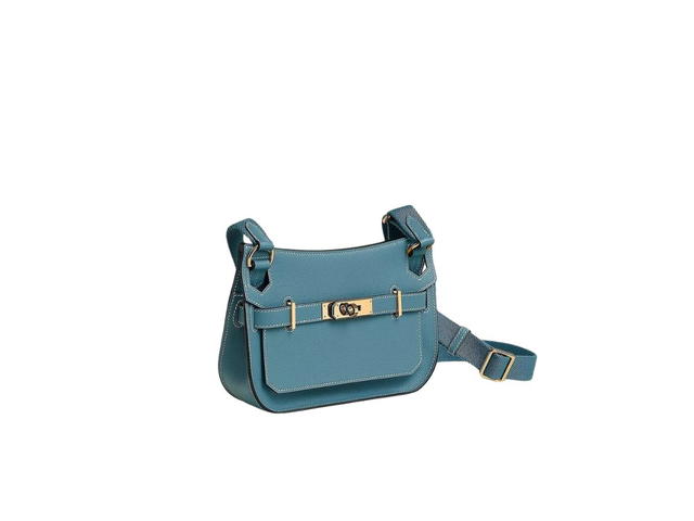 Hermes Hermes Jypsiere Mini Bag In Evercolor Calfskin With Gold-Plated Hardware Bleu Jean - view 2