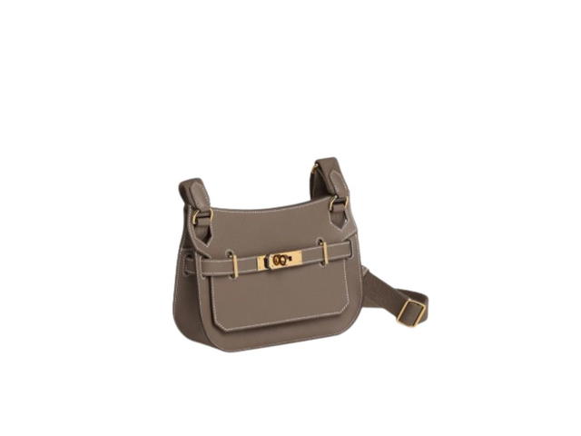Hermes Hermes Jypsiere Mini Bag In Evercolor Calfskin With Gold-Plated Hardware Etoupe - view 2