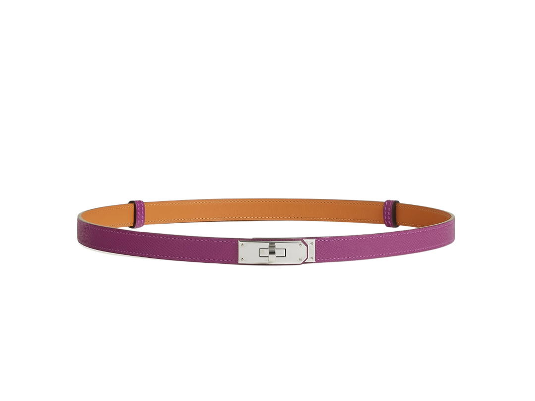 Hermes Hermes Kelly 18 Belt In Epsom Calfskin With Palladium-Plated Kelly Buckle Anémone