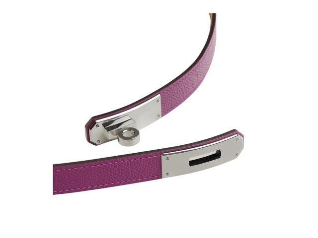 Hermes Hermes Kelly 18 Belt In Epsom Calfskin With Palladium-Plated Kelly Buckle Anémone - view 2