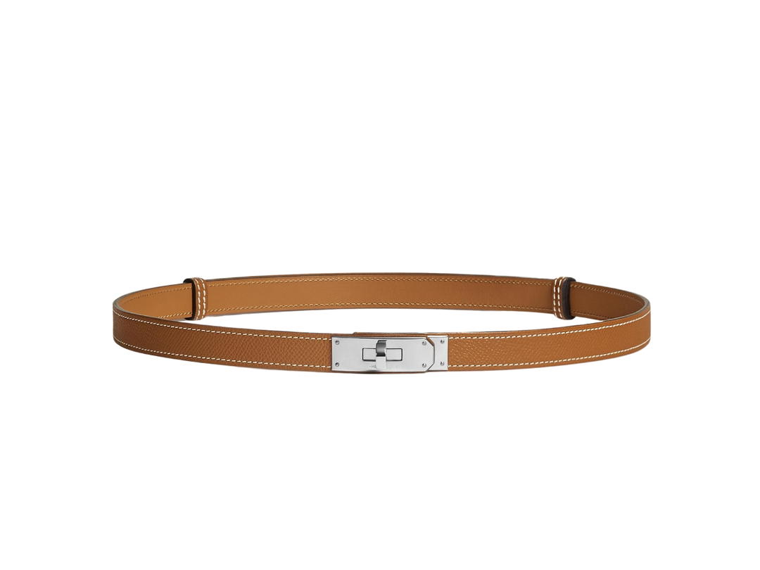 Hermes Hermes Kelly 18 Belt In Epsom Calfskin With Palladium-plated Kelly Buckle Gold