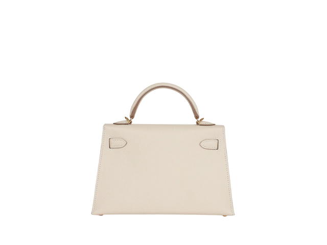 Hermes Hermes Kelly 20 Bag Selier In Epsom Calfskin With Gold Hardware Craie - view 2