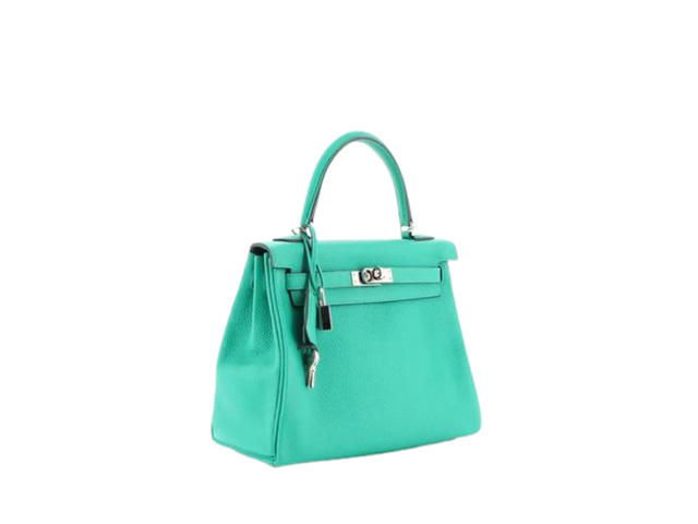 Hermes Hermes Kelly 25 Bag In Togo Calfskin With Palladium-Plated Hardware Menthe - view 2