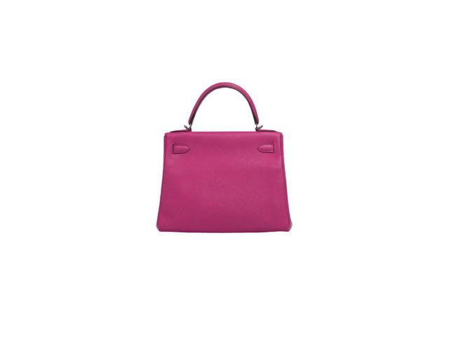 Hermes Hermes Kelly 28 Bag In Togo Leather With Palladium-Plated Hardware Rose Pourpre - view 4