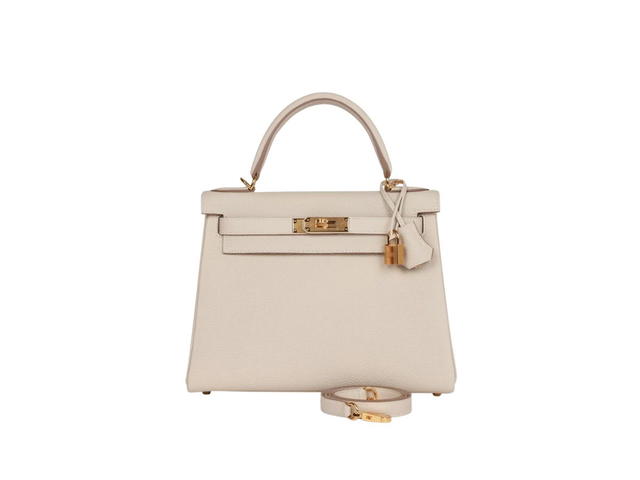 Hermes Hermes Kelly 28 Retourne Bag In Craie Togo Leather With Gold Hardware - view 1