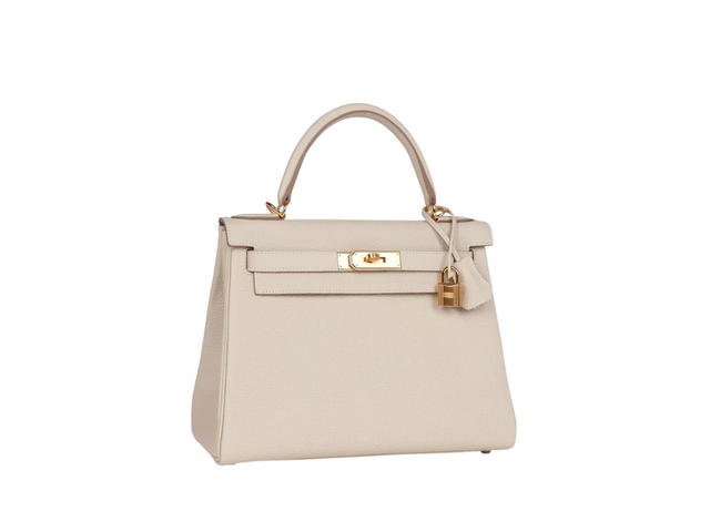 Hermes Hermes Kelly 28 Retourne Bag In Craie Togo Leather With Gold Hardware - view 2