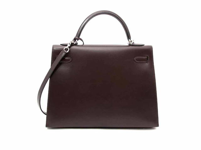 Hermes Hermes Kelly 32 Box Calf Leather Chocolat - view 3