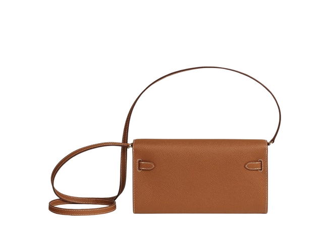 Hermes Hermes Kelly Classic To Go Wallet In Epsom Calfskin Leather With Gold-Plated Kelly Closure Gold - view 2