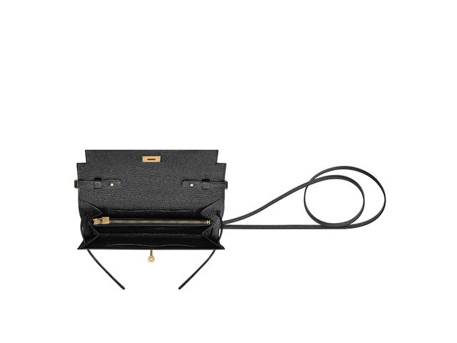 Hermes Hermes Kelly Classique To Go Wallet In Mysore Goatskin With Zipped Change Purse And Gold Plated Kelly Closure Noir - view 3