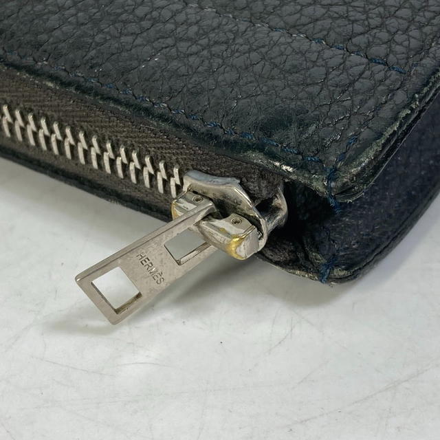 Hermes HERMES L-shaped fastener Zip tablet computer case bag Clutch bag Leather gray - view 4