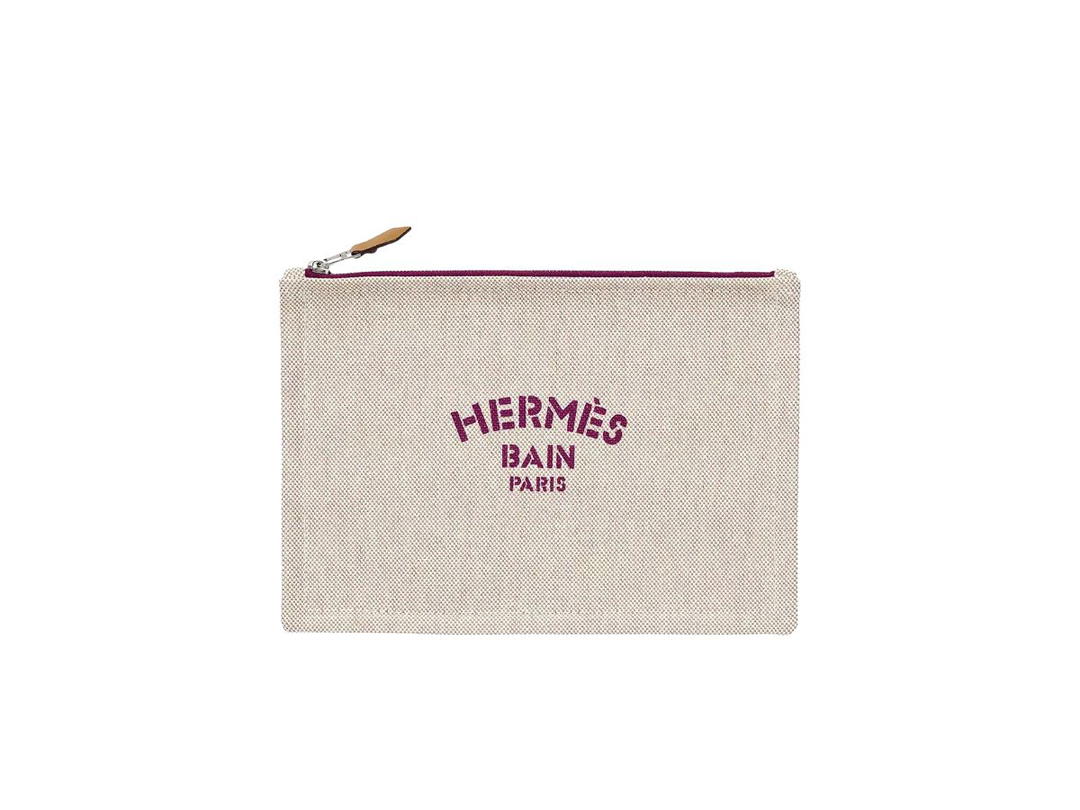 Hermes Hermes Les Leopards Case Small Model Bougainvillier