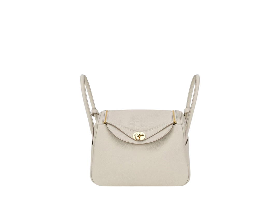 Hermes Hermes Lindy 26 Bag In Clemence Calfskin With Gold Hardware Beton