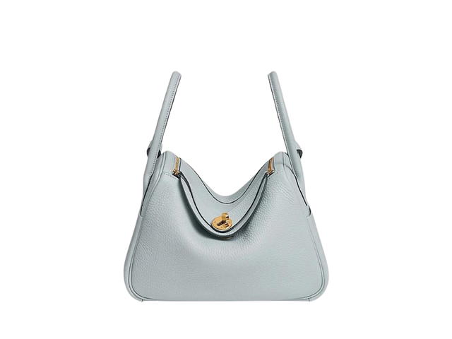 Hermes Hermes Lindy 26 Bag In Clemence Calfskin With Gold Hardware Bleu Pale - view 1