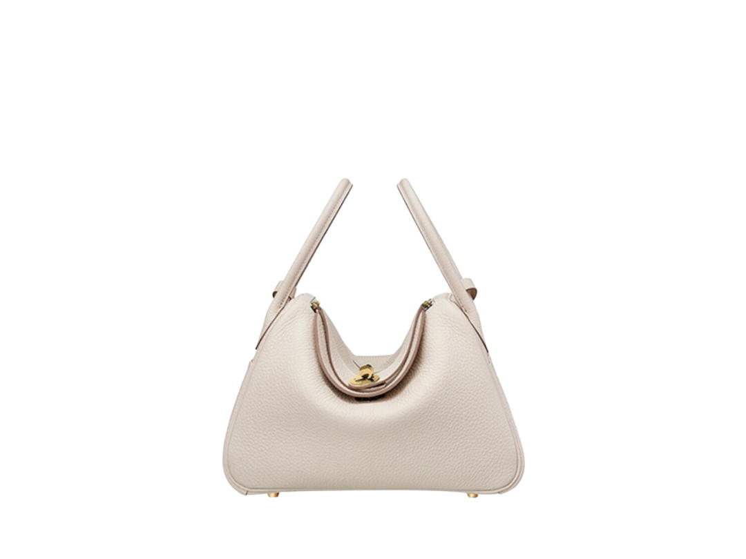 Hermes Hermes Lindy 26 Bag In Clemence Calfskin With Gold Hardware Craie