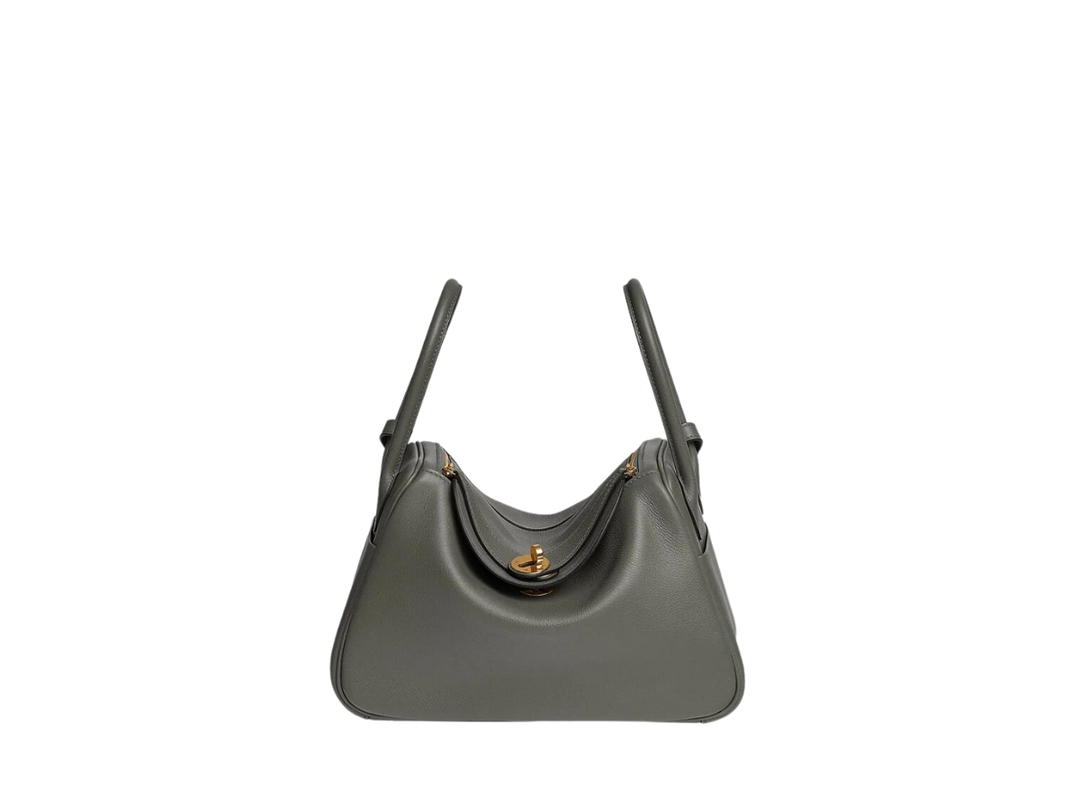 Hermes Hermes Lindy 26 Bag In Evercolor Calfskin With Gold Hardware Gris Meyer