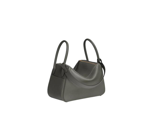 Hermes Hermes Lindy 26 Bag In Evercolor Calfskin With Gold Hardware Gris Meyer - view 2
