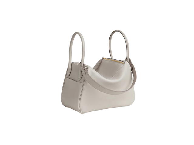 Hermes Hermes Lindy 26 Bag In Evercolor Leather With Gold-Plated Hardware Beton - view 3