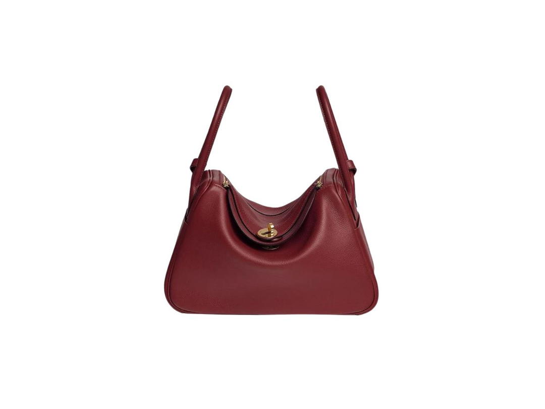 Hermes Hermes Lindy 26 Bag In Evercolor Leather With Gold-Plated Hardware Rouge H