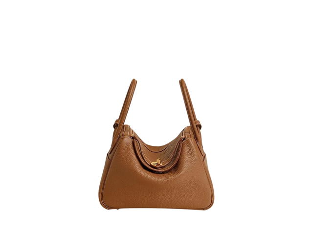 Hermes Hermes Lindy 26 Bag In Taurillon Clemence Leather With Gold-Plated Hardware Gold Brown - view 1
