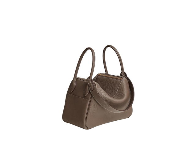 Hermes Hermes Lindy 26 Bag In Taurillon Clemence Leather With Gold-Plated Hardware Etoupe - view 3