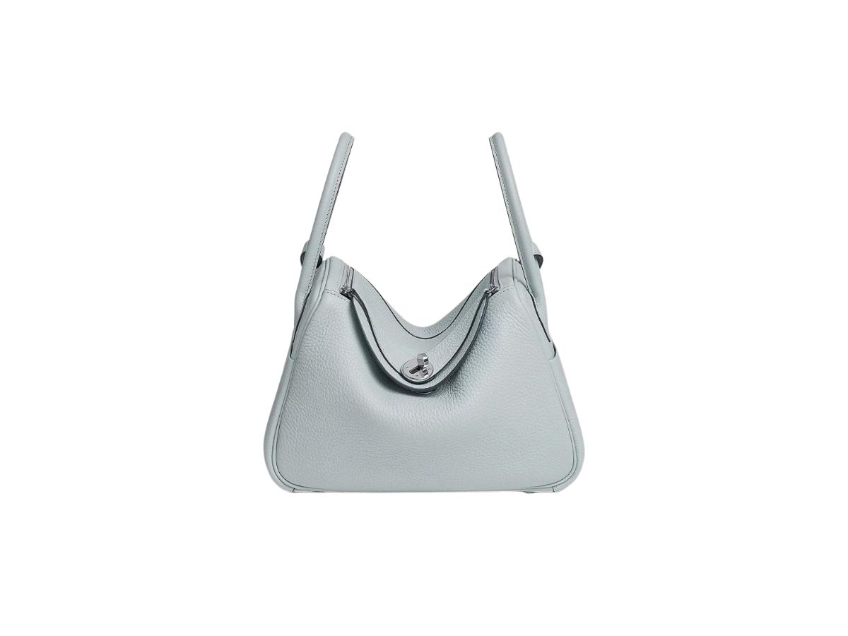 Hermes Hermes Lindy 26 Bag In Taurillon Clemence Leather With Palladium-Plated Hardware Bleu Pale